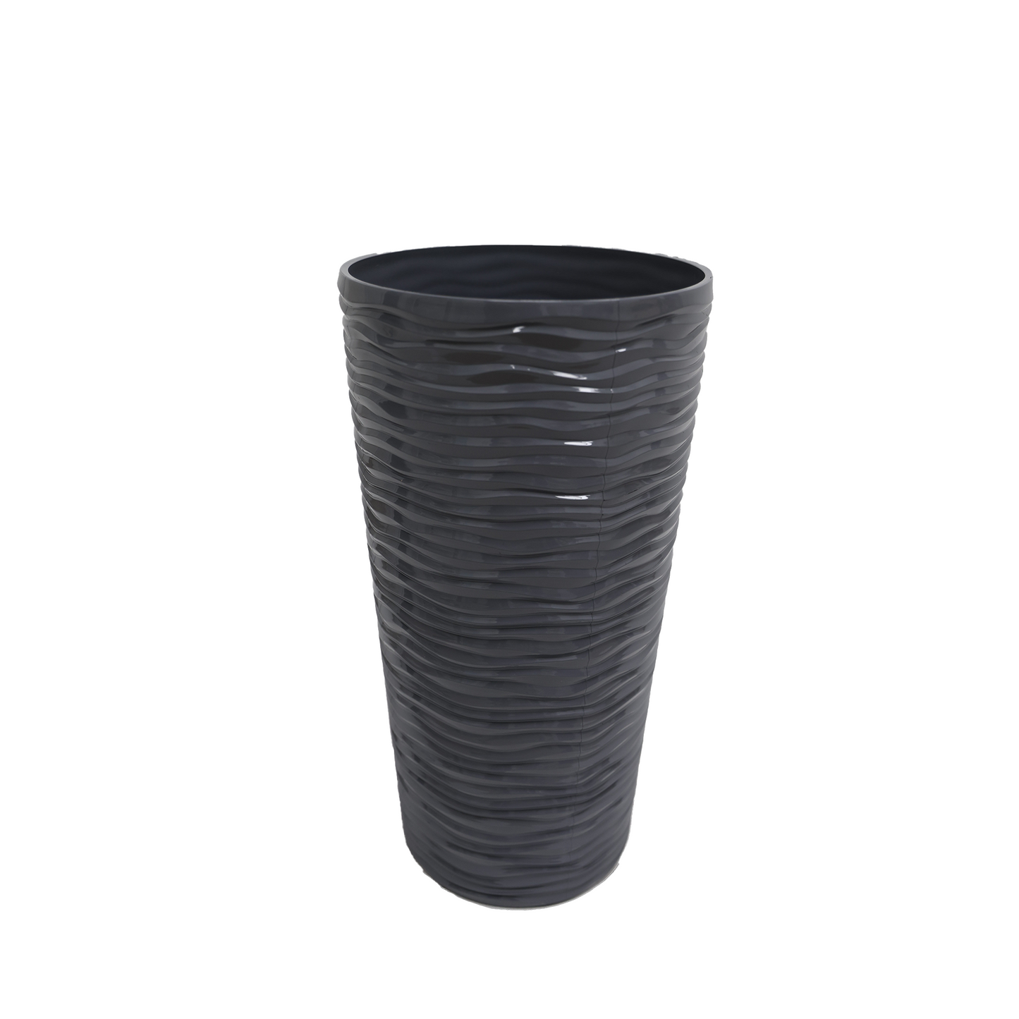 Saksija - krug - siva - više visina