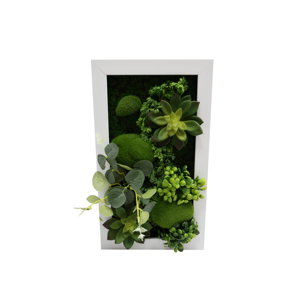 3D ram 35x20cm beli, Model 2, izgled na zidu - Zelena Planeta