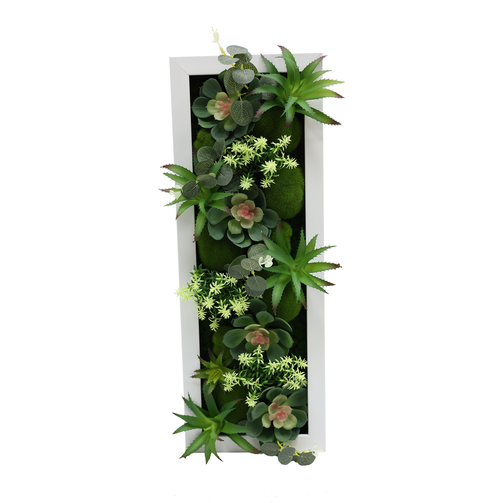 3D ram 55x20cm beli, veći format, izgled na zidu - Zelena Planeta