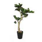 Veštački bonsai sa uvijenim stablom 120 cm na beloj pozadini