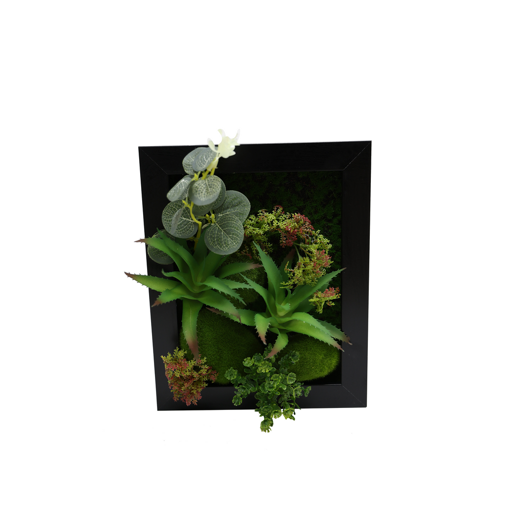 3D ram 25x20cm crni, manji format, izgled na zidu - Zelena Planeta