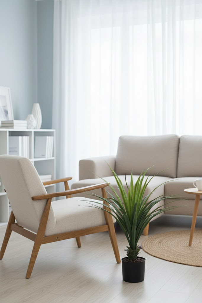 Veštačka dracena 70 cm na beloj pozadini, pun izgled