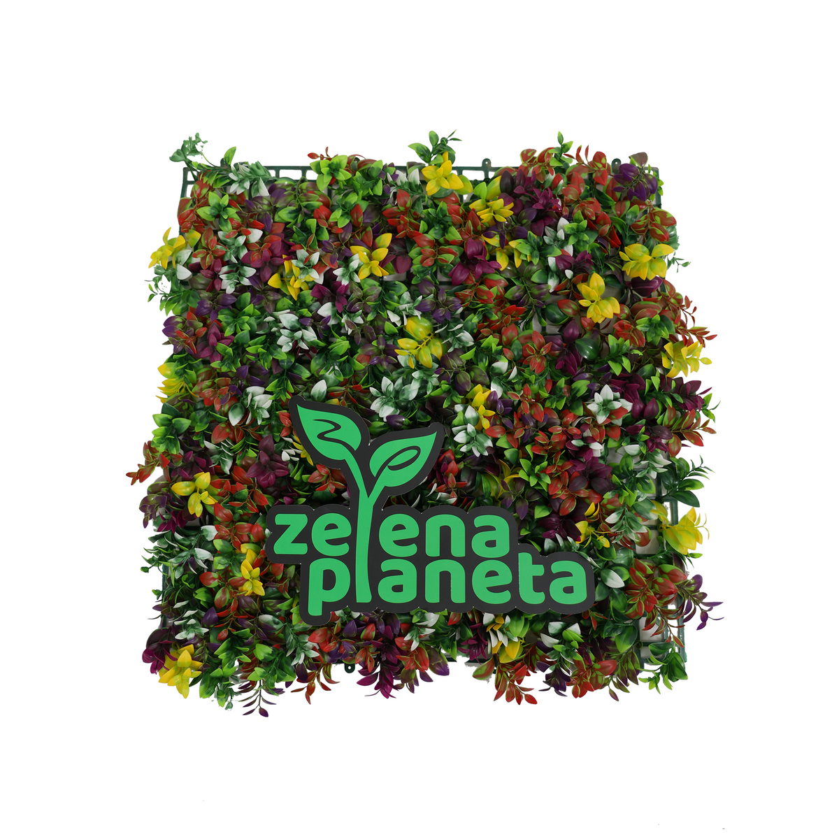 Zidni panel sa šarenim lišćem 50x50 cm spreda na beloj pozadini